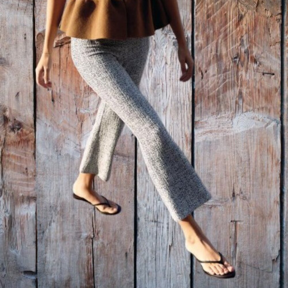 ZARA TEXTURED FLARE PANTS SIZE S 3644/173/400